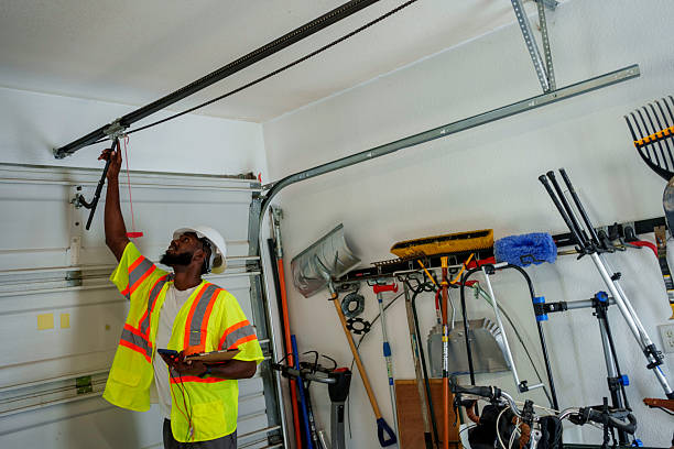 Professional Garage Door Panel Replacement technician working in Baraboo, WI